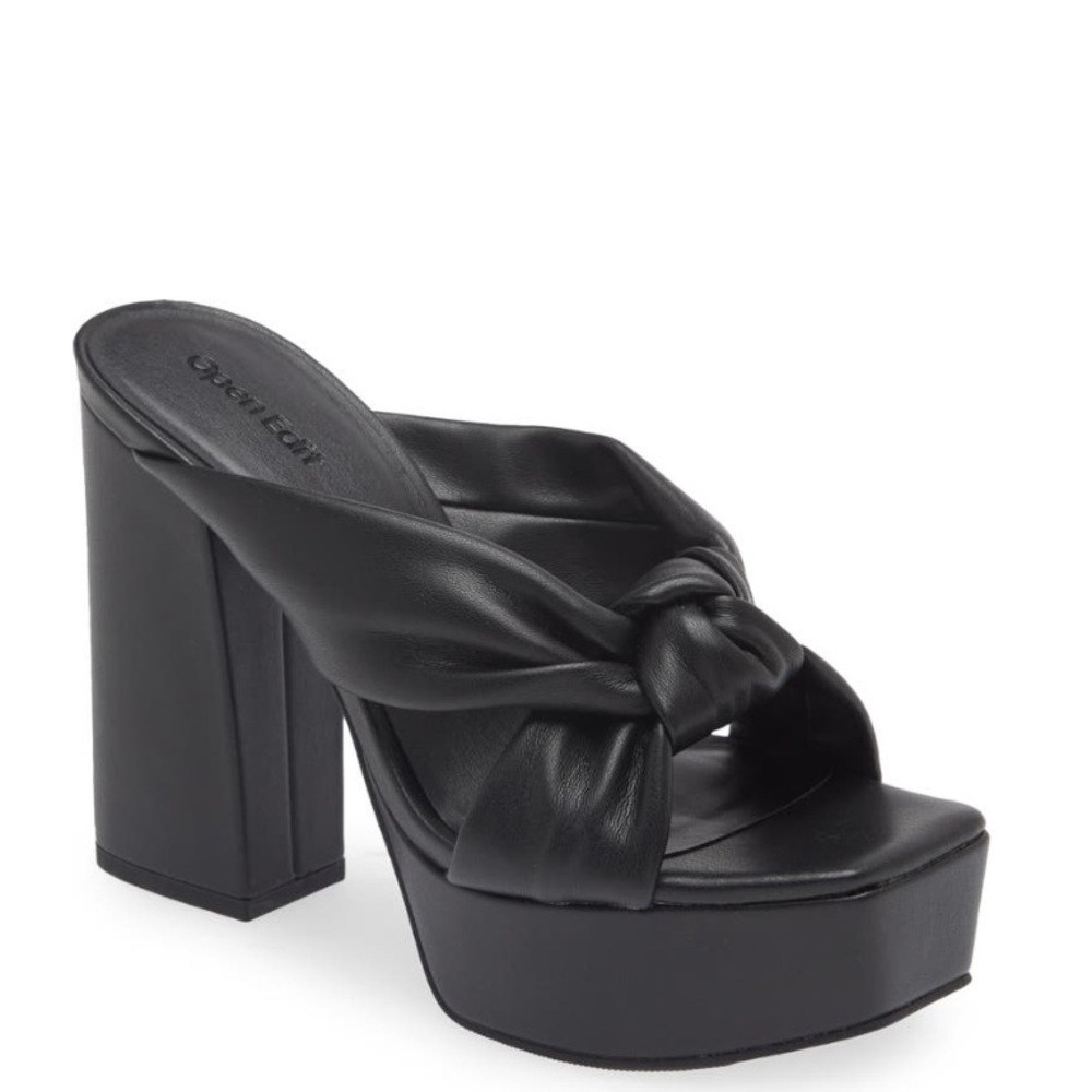 NEW! Black Kaia Knot Platform Sandal - Size 7.5 🚙